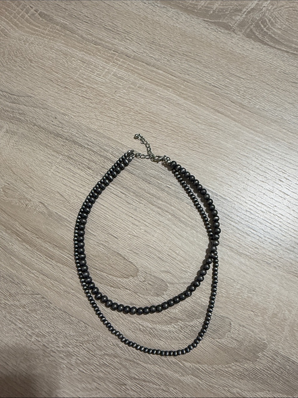 Double Strand Faux Navajo Pearl Necklace
